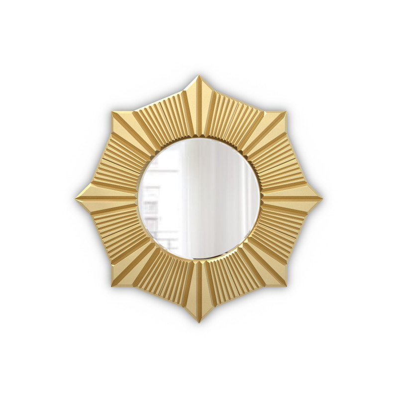 Золотое настенное зеркало Navelli Gold